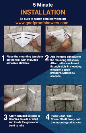 Install a Corner Shower Shelf With Tiles